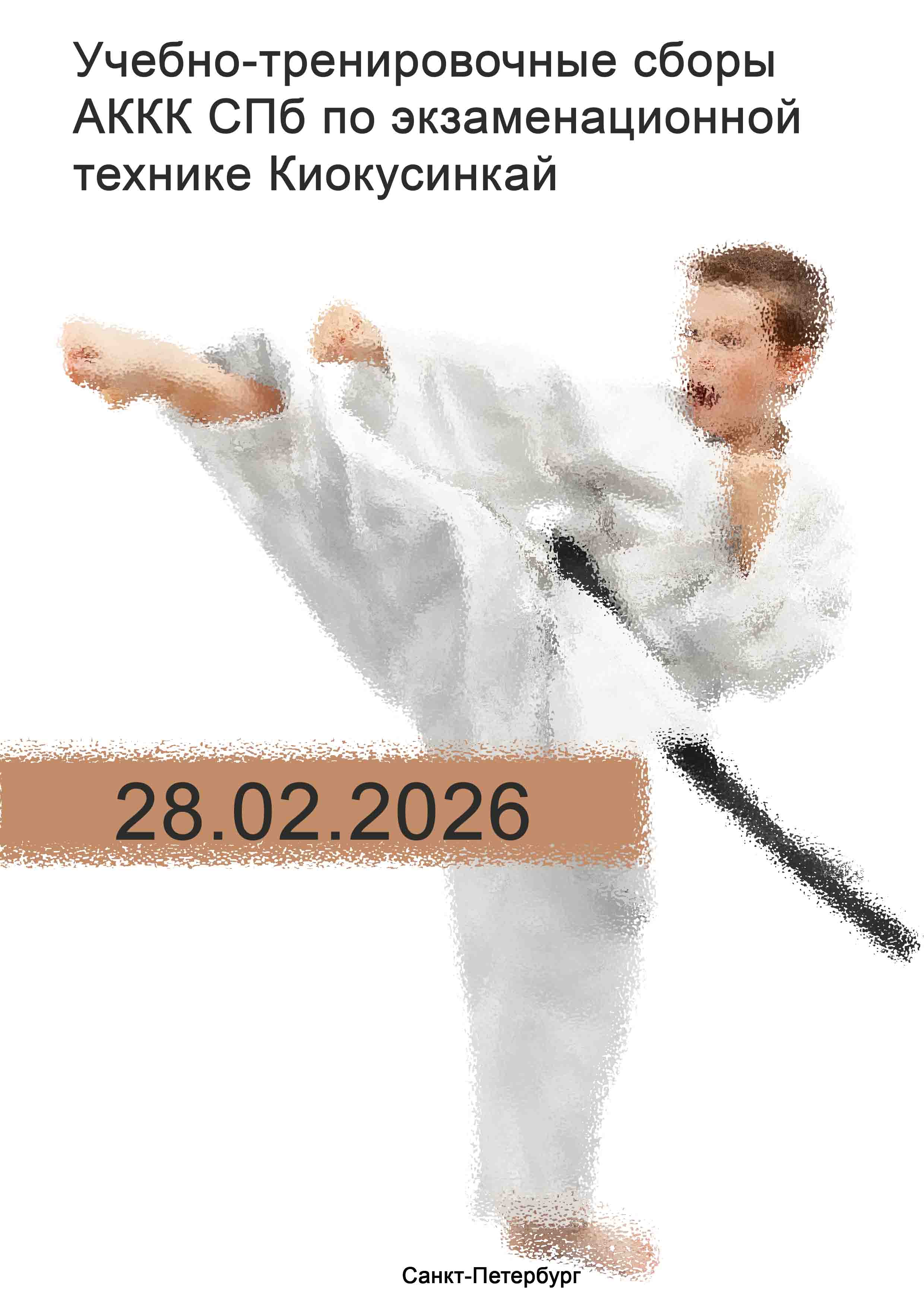Учебно-тренировочные сборы АККК СПб по экзаменационной технике Киокусинкай 28 февраля 2026 года