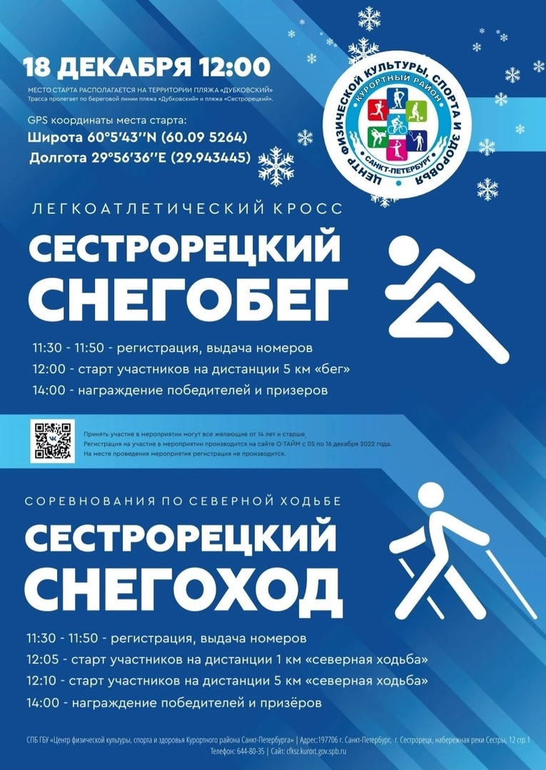 Сестрорецкий СНЕГОБЕГ 18 декабря 2022 года 