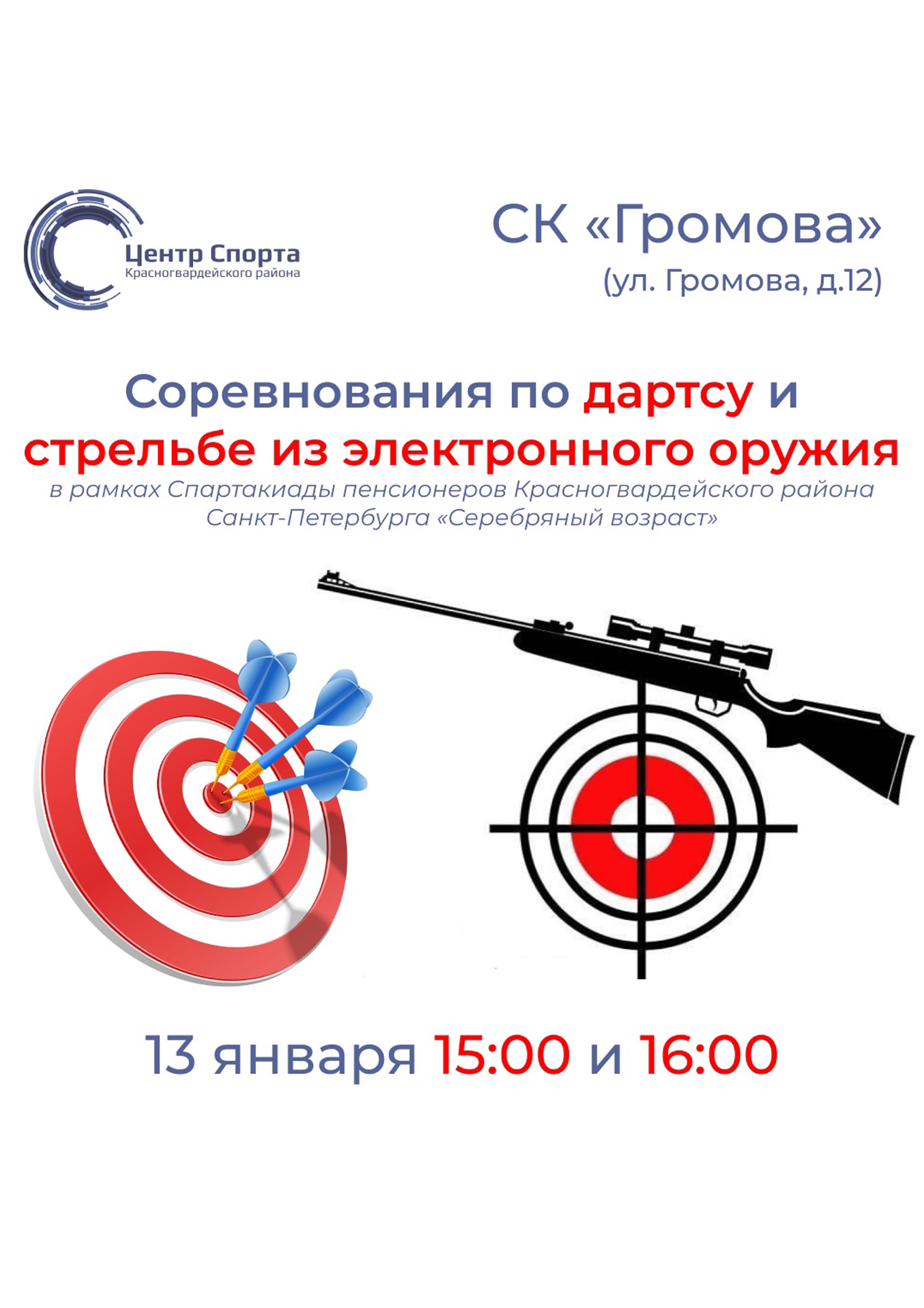  Соревнования по дартсу и стрельбе из электронного оружия  13 январь 2023 г.