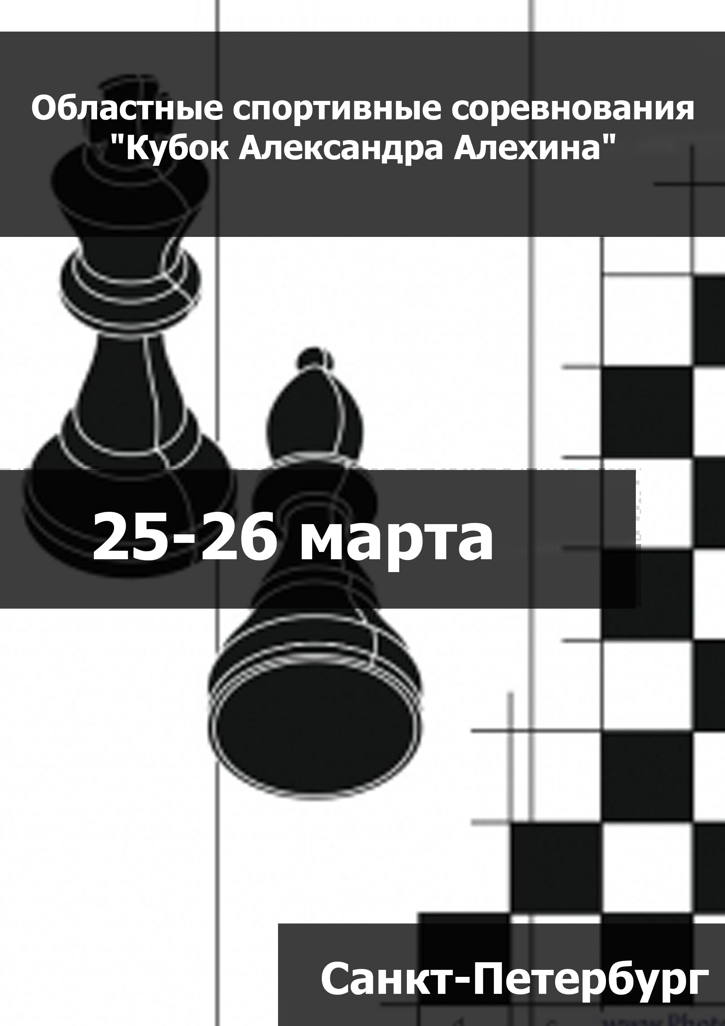 Областные спортивные соревнования "Кубок Александра Алехина" 25 марта 2023 года 