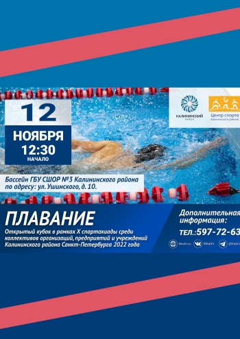 Соревнования по плаванию в рамках этапа Спартакиады 12  Novembar je
 2022  godine
