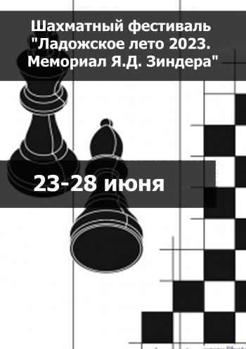 Шахматный фестиваль "Ладожское лето 2023. Мемориал Я.Д. Зиндера"