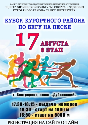 Кубка Курортного района по бегу на песке 17  2022 г.